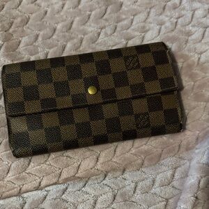 LV Checkered Brown Wallet